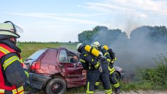 Schwerer Verkehrsunfall in Eckel: Rettungskräfte üben den Ernstfall