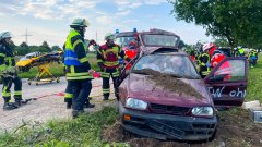 Schwerer Verkehrsunfall in Eckel: Rettungskräfte üben den Ernstfall