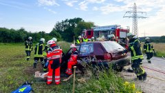 Schwerer Verkehrsunfall in Eckel: Rettungskräfte üben den Ernstfall