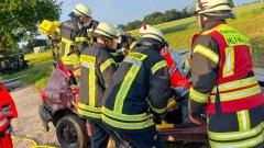 Schwerer Verkehrsunfall in Eckel: Rettungskräfte üben den Ernstfall