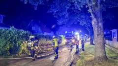 Brand an Gartenlaube nach Verpuffung einer Gasflasche